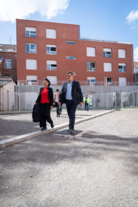 Arnaud Deslandes lors de l'inauguration des résidences de logements accompagnés à Lille